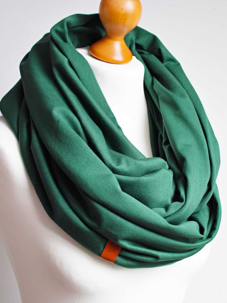 Komin bawełniany damski XL tuba - kolor zielony