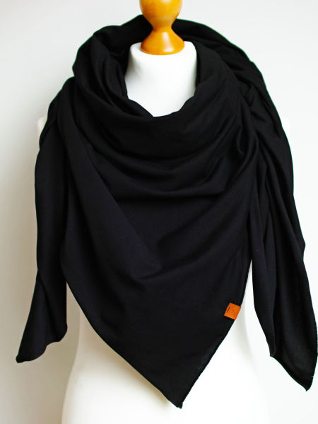 Chusta bawełniana damska czarna