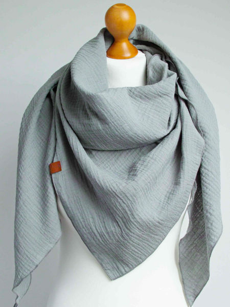 Chusta muślinowa damska mint zimny