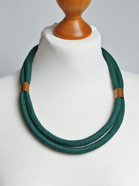 Naszyjnik z liny - zielony