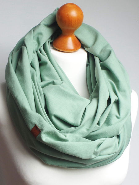 Komin bawełniany damski XL tuba - kolor mint