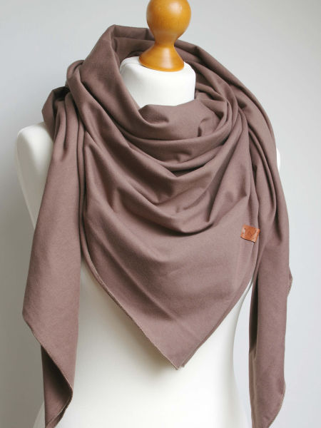 Chusta bawełniana damska beżowa