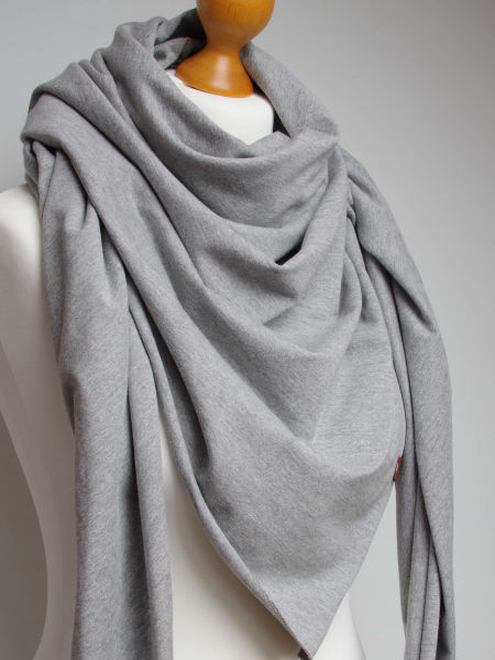 Chusta bawełniana damska szara