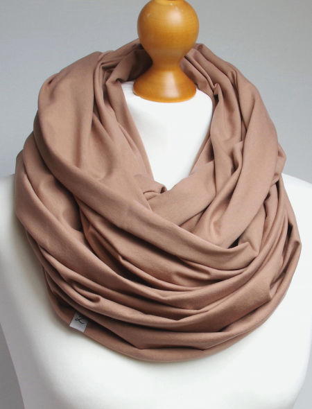 Komin tuba damski kolor beżowy