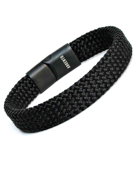 Sportowa Bransoletka z liny - czarna