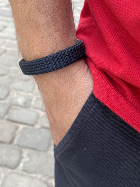 Sportowa Bransoletka z liny - granatowa