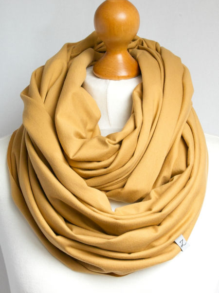 Komin tuba damski kolor miodowy