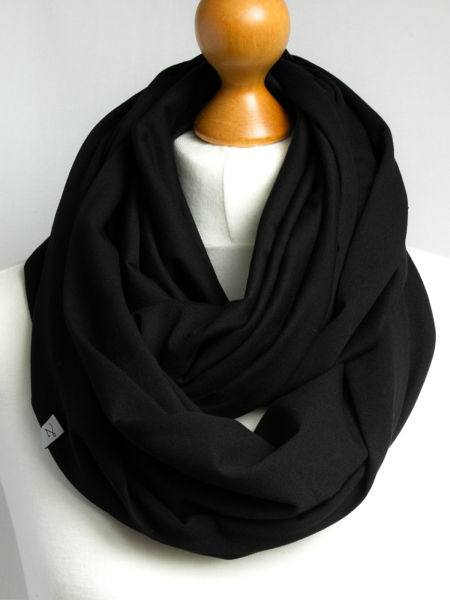 Komin szal tuba damski kolor czarny