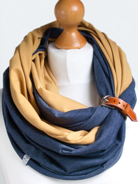 KOMIN Dwukolorowy -  TUBA damska - zapinka bransoletka