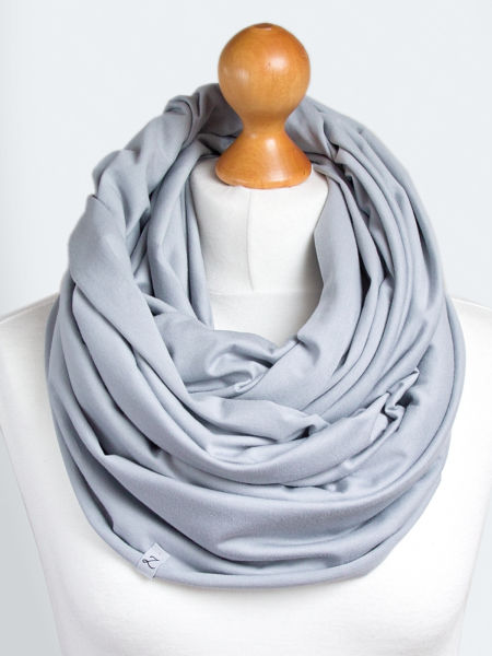 Komin tuba damski kolor popielaty 