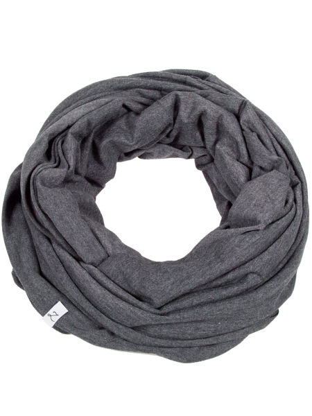 Komin męski bawełniany podwójny - kolor grafitowy