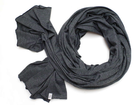Bawełniany szal szalik - grafitowy