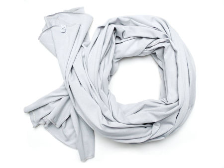 Bawełniany szal, szalik damski - kolor popiel