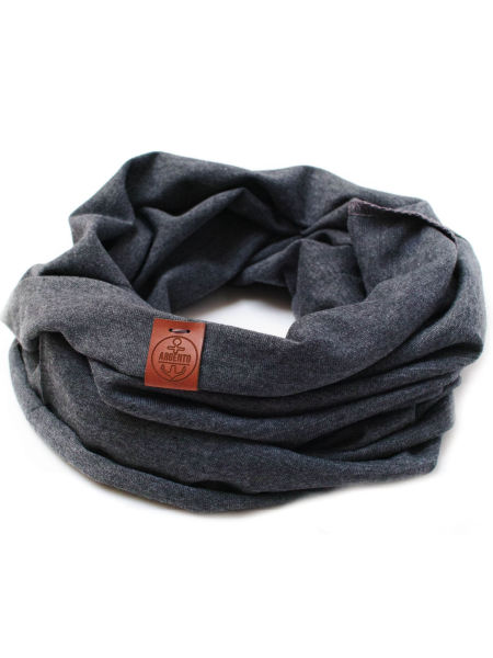 Komin męski bawełniany tuba - kolor grafitowy