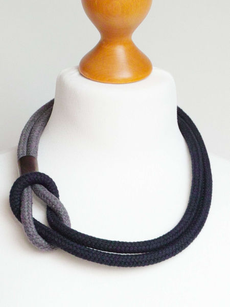 Naszyjnik damski z liny bawełnianej 
